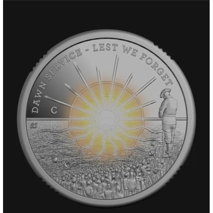 🔥 2026 $2 ‘C’ Mintmark Coloured Silver Proof Coin – Dawn Service 🔥