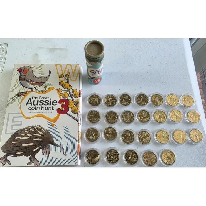 2022 Great Aussie Coin Hunt 3 Folder & Tube Set $1