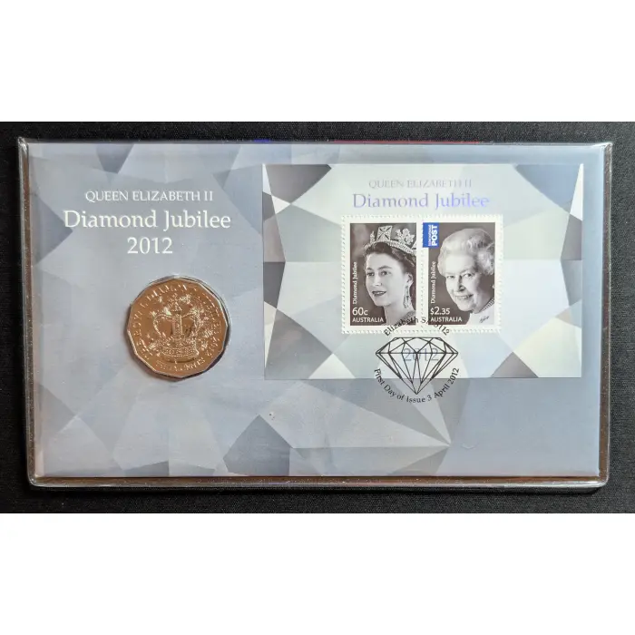 Australia 2012 50c Queen Elizabeth II Diamond Jubilee PNC First Day Of Issue