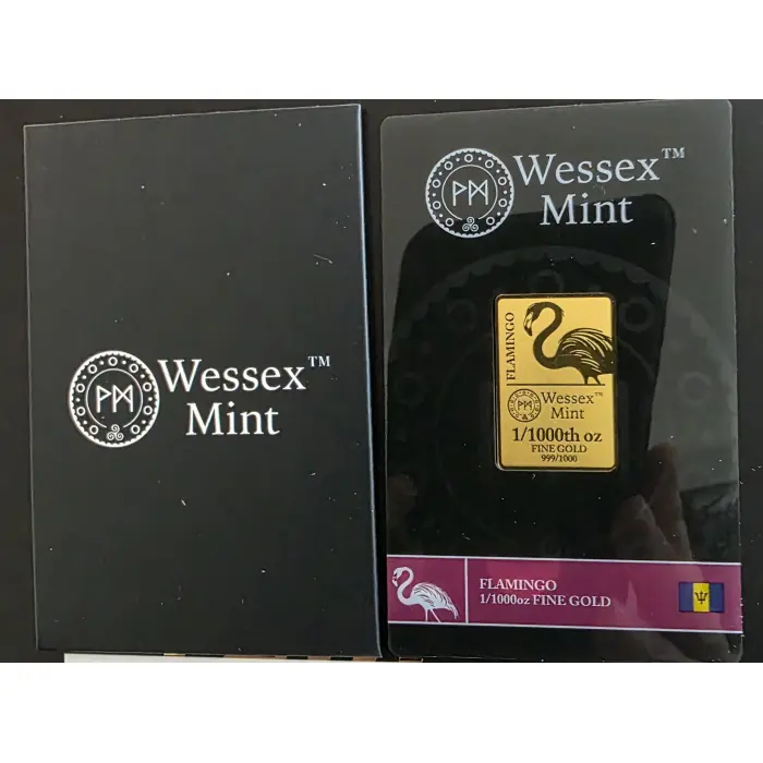 Wessex Mint 1/1000oz .999 Gold Flamingo 