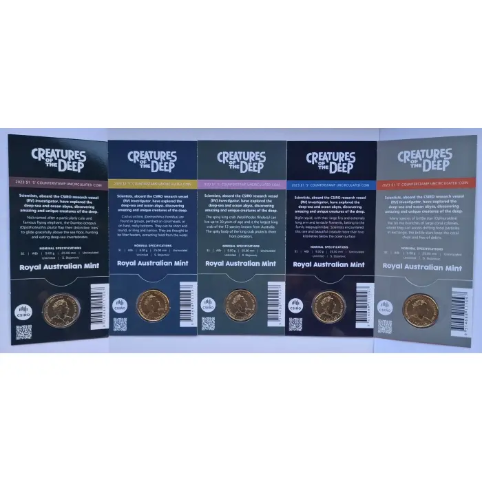 2023 $1 Creatures Of The Deep - 'S' Counterstamp Set