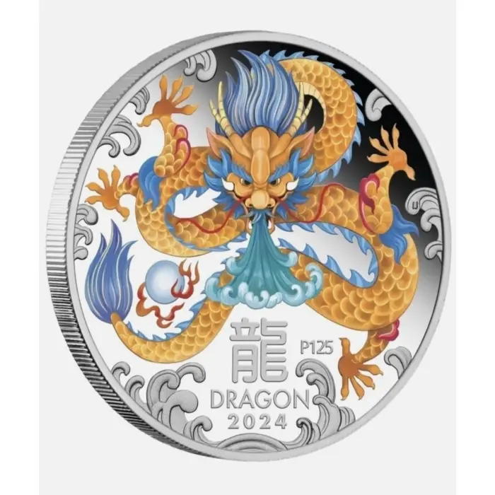 2024 Year of the Dragon 1oz Silver Trio 3-Coin Set Perth Mint Australia