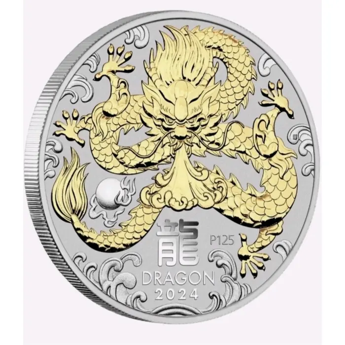 2024 Year of the Dragon 1oz Silver Trio 3-Coin Set Perth Mint Australia
