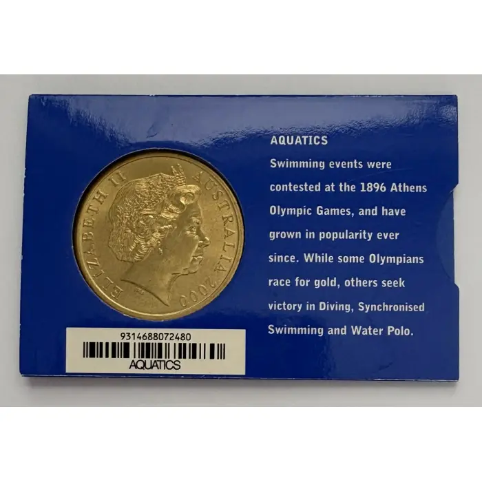 $5 2000 - Sydney 2000 Olympic Coin Collection - Card 2 of 28 Aquatics