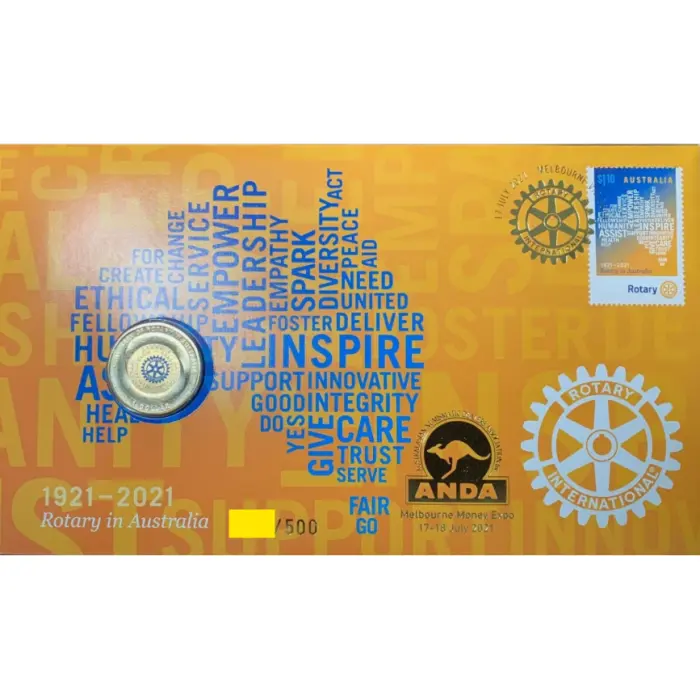2021  $1  PNC ANDA MELBOURNE CENTENARY OF ROTARY IN AUSTRALIA LIMITED 299/500