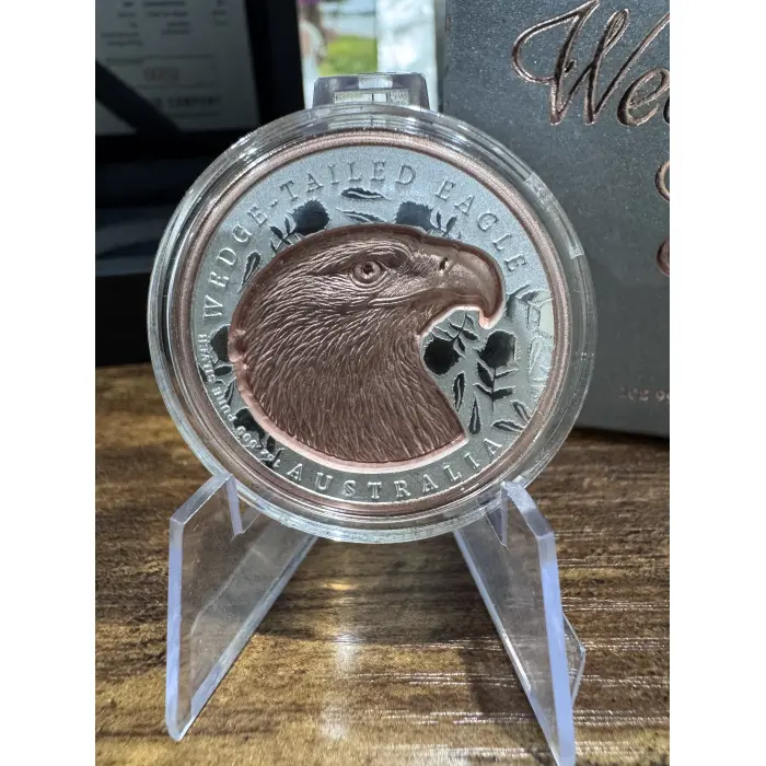 COA 0002 2026 Wedgtail Eagle 1 oz silver rose gold gilded 