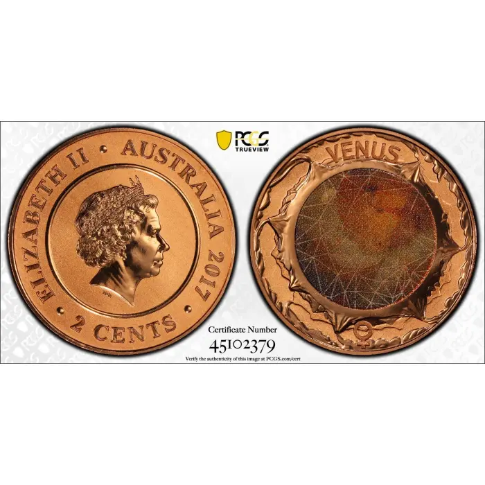 2017 Australian 2c MS70RD Planetary Coins Venus PCGS  - Top Pop