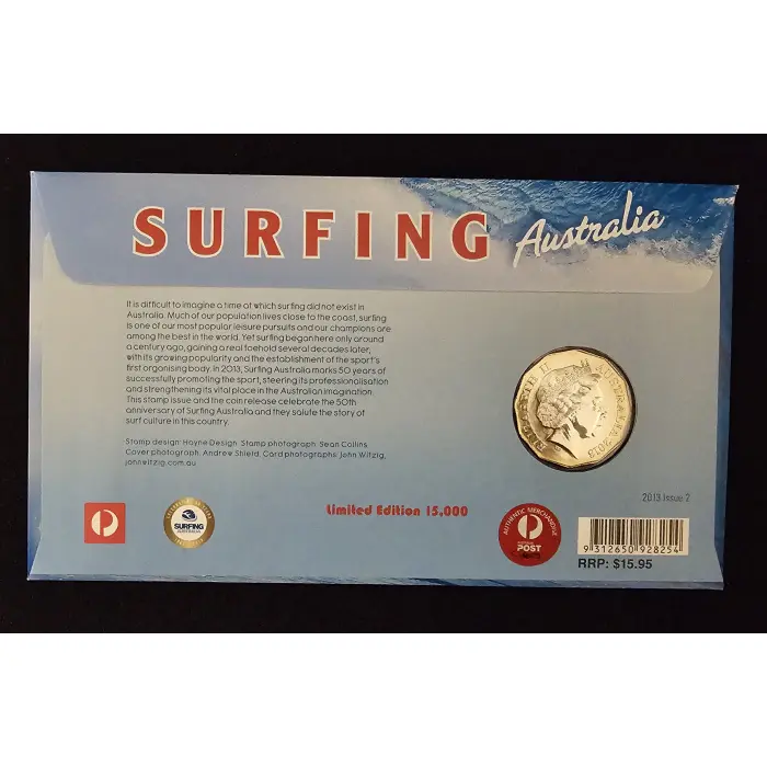 2013 Surfing Australia 50c PNC - Issue 2 - Limited Edition  of 15,000! 