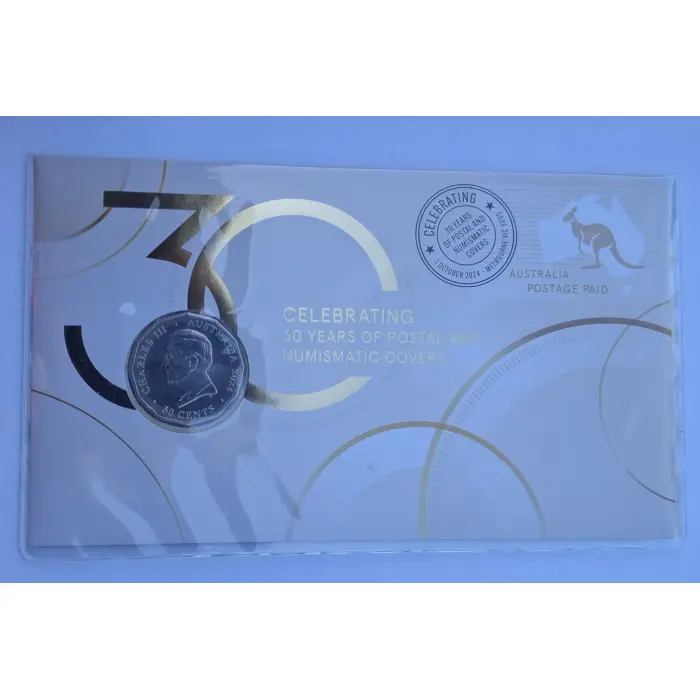 2024 50c 30 Years Of Postal And Numismatic Covers
