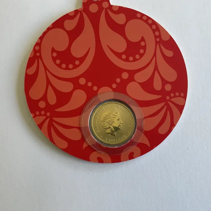 Set of 2 Impressions Xmas Decorations Coin and Stamp Limited Ed Inc 2013 & 2015 