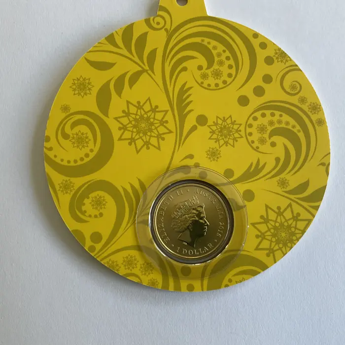 Set of 2 Impressions Xmas Decorations Coin and Stamp Limited Ed Inc 2013 & 2015 