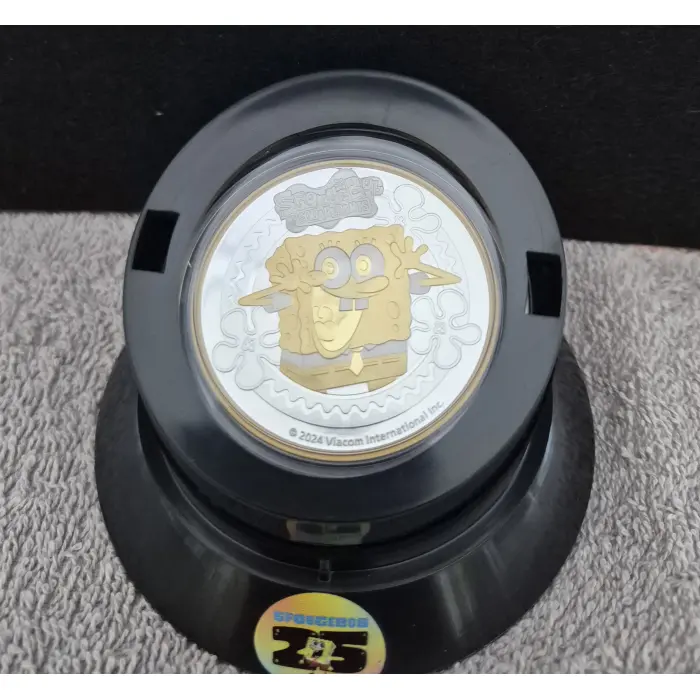 2024 2oz Spongebob Guilded Coin
