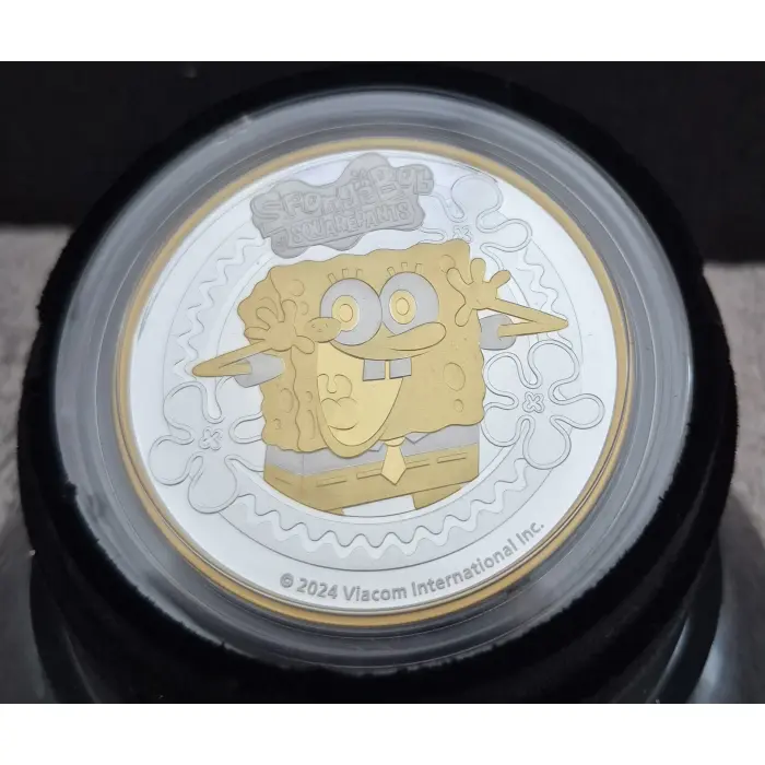 2024 2oz Spongebob Guilded Coin