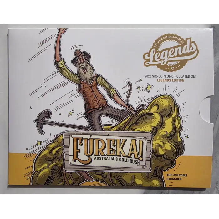 2020 6-coin set of LEGENDS UNCIRCULATED Eureka Gold Rush