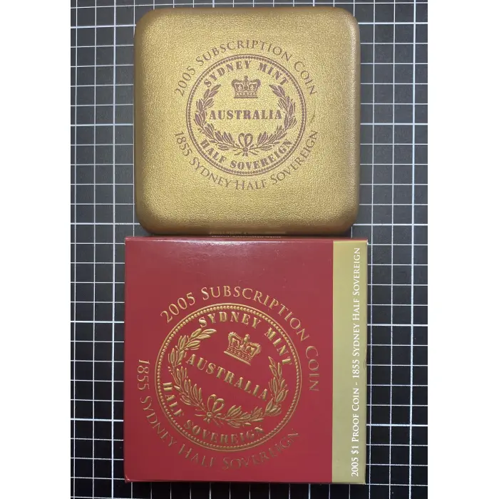 1.94 Oz (60.5 g) 2005 RAM Subscription Gold Plated 1855 Sydney Half Sovereign $1