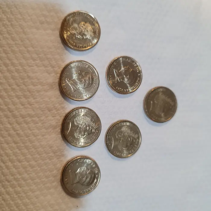 Collection of $2 circ coins..Inc coronation 