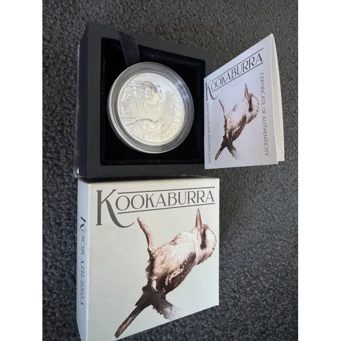 2023 $8 Australian Kookaburra 5oz Silver Incused Coin