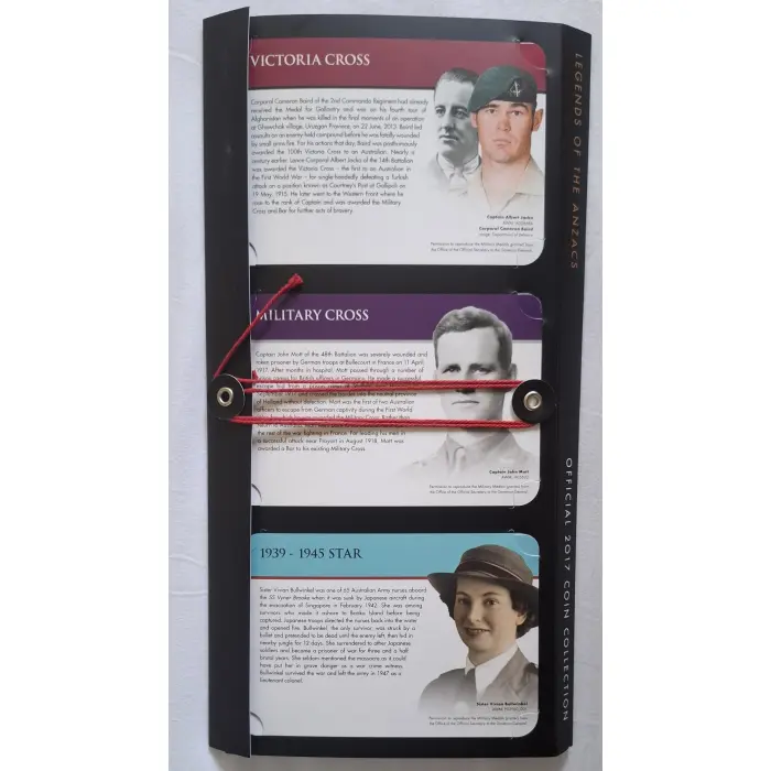 2017 Legends of The ANZAC carded coins