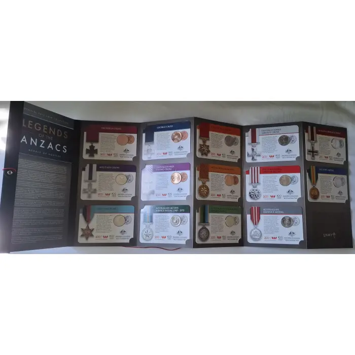 2017 Legends of The ANZAC carded coins