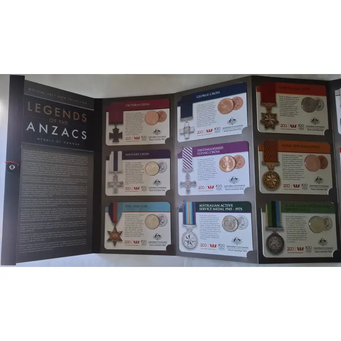 2017 Legends of The ANZAC carded coins