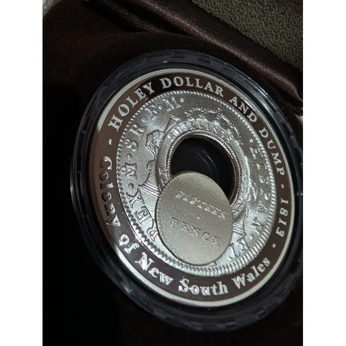2003 Australia $1 Holey Dollar and Dump 190th Anniversary Silver