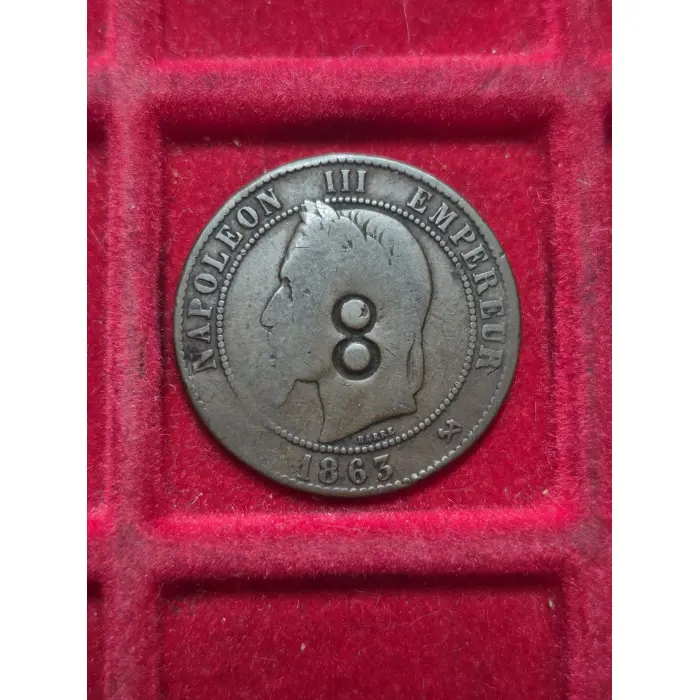 1863 10 CENT FRANCE 🇫🇷 