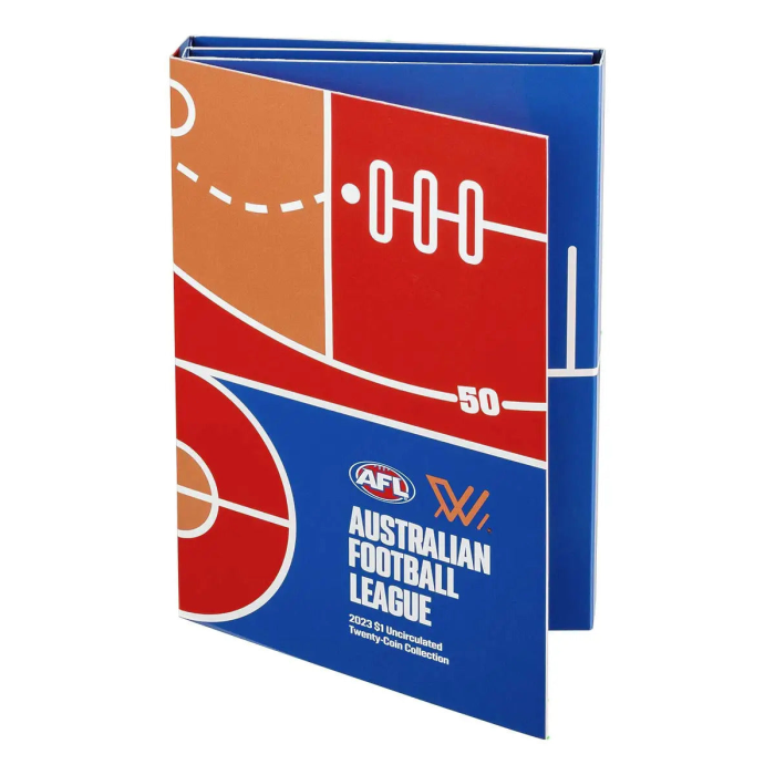 2023 Australian Football League – 20x UNC $1 Coin Folder & Coin Tube - Unopened
