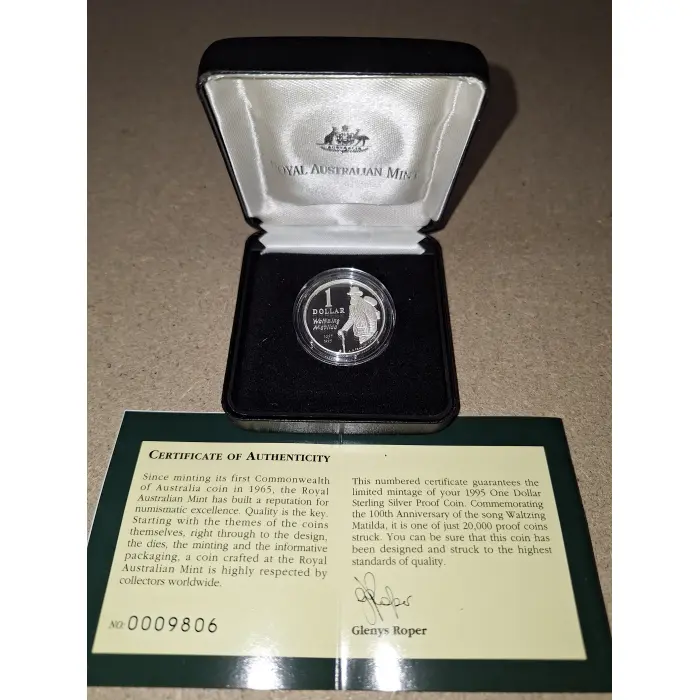1995 $1 Proof - Waltzing Matilda Sterling Silver