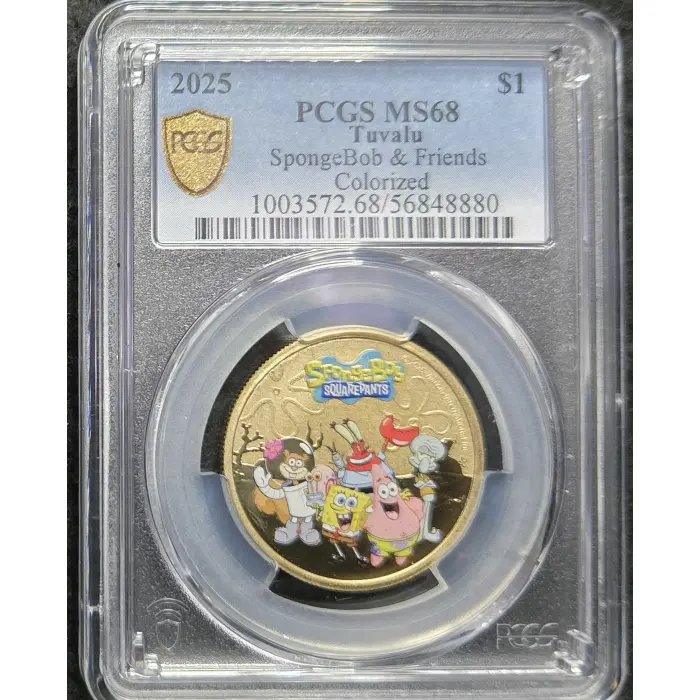 2025 SpongeBob & Friends MS68 $1 coin