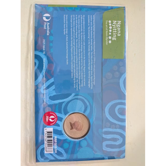 Ngana Nyitting – The Art of Kevin Bynder Blue River Postal Numismatic Cover 