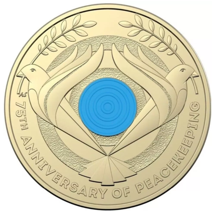 Peacekeeping 75th Anniversary $2 Two Dollar Australia Coin Peace Keeping New UNC