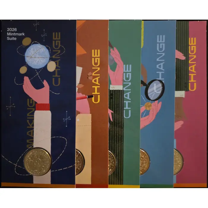  2026 $1 60th Anniversary of Decimal Currency ‘C’ Mintmark  Complete 5 Card Set