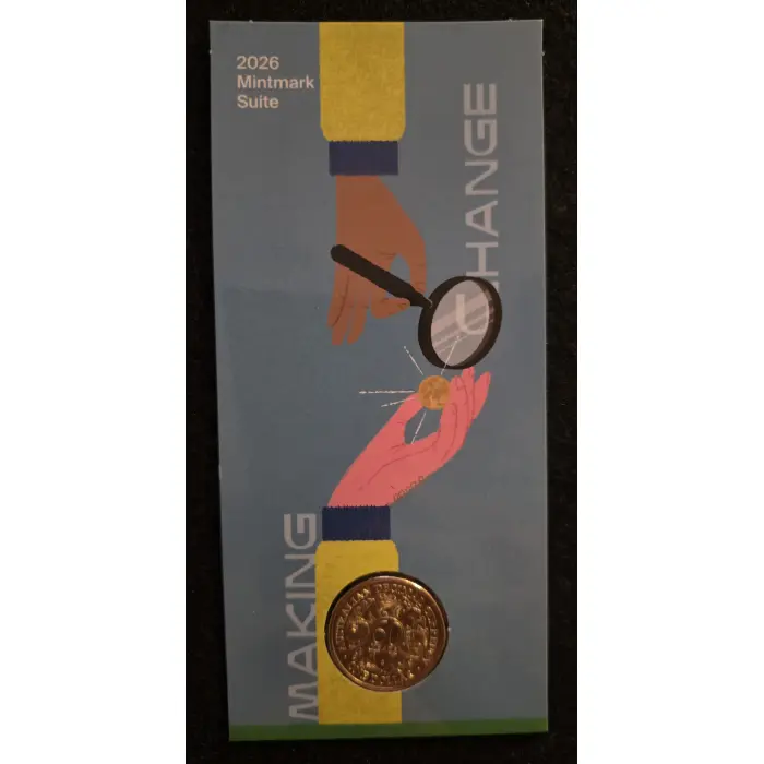  2026 $1 60th Anniversary of Decimal Currency ‘C’ Mintmark  Complete 5 Card Set