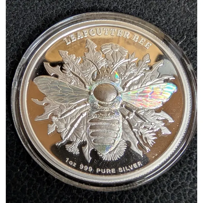 2026 $2 Leafcutter Bee - Australian Native Bees Hologram 1 Oz Silver Proof Coin