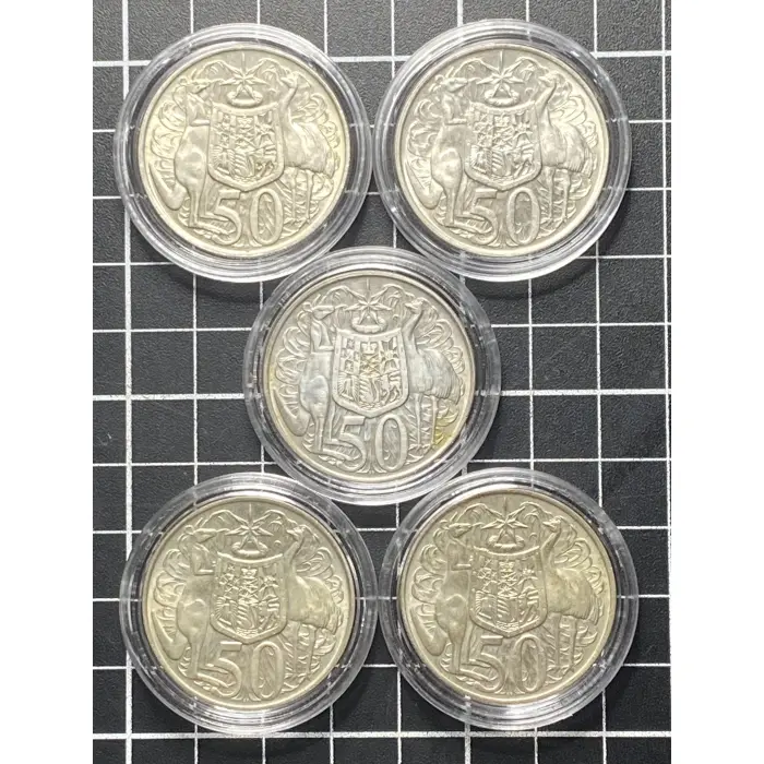1966 50 Cent coins - Lot of 5