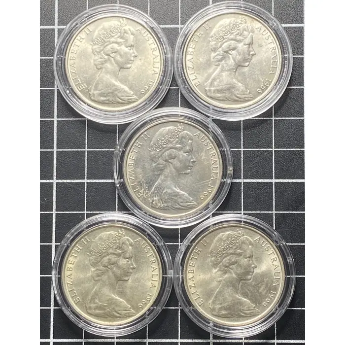 1966 50 Cent coins - Lot of 5