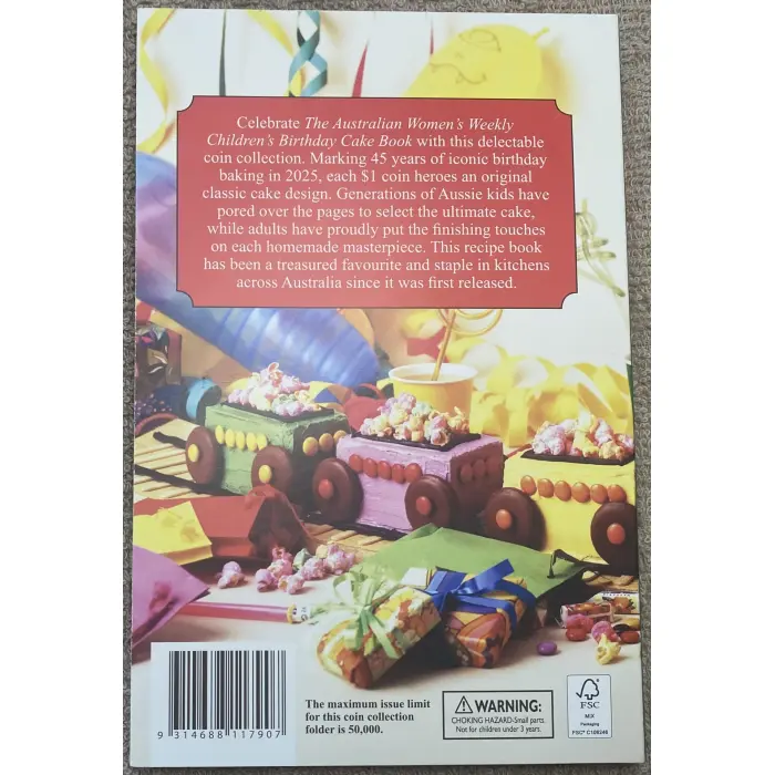 2025 Australian Women's Weekly Children's Birthday Cake 10 Coin Set + Colour $2