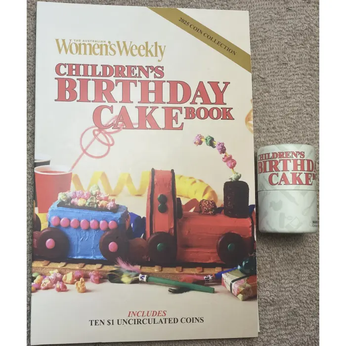2025 Australian Women's Weekly Children's Birthday Cake 10 Coin Set + Colour $2