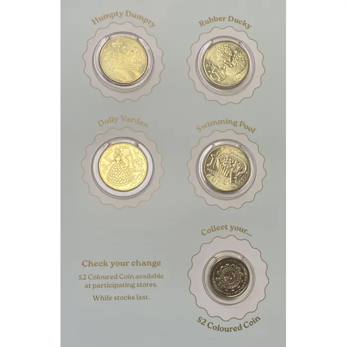 2025 Australian Women's Weekly Children's Birthday Cake 10 Coin Set + Colour $2