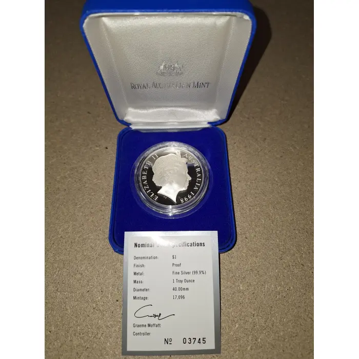 1998 $1 Proof - 1oz Parliament House Silver Proof