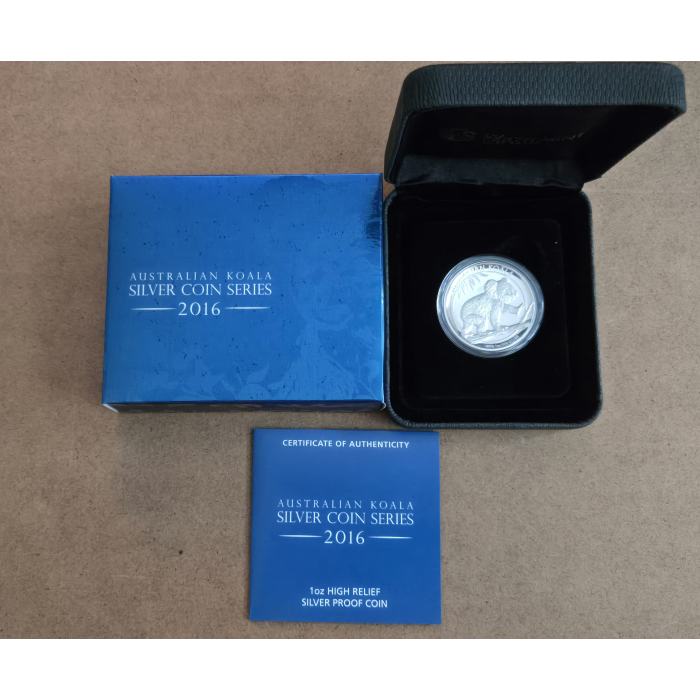 2012 Australian Koala 1oz high relief silver coin