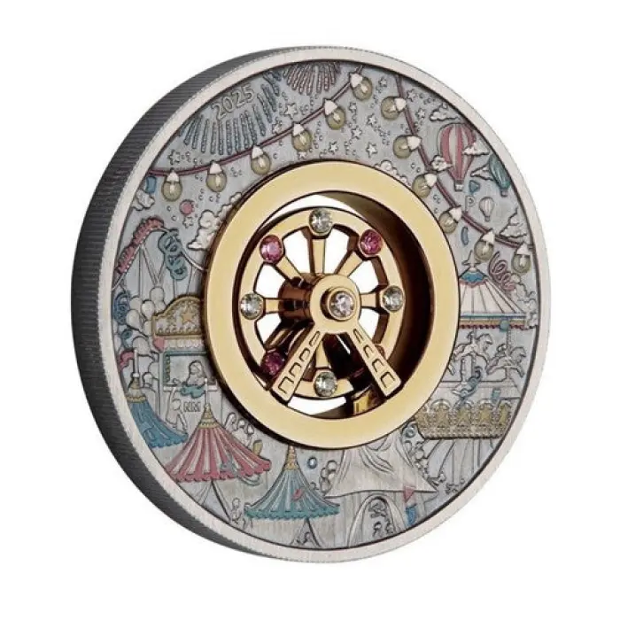 2025 2oz Silver Ferris Wheel Coloured Coin