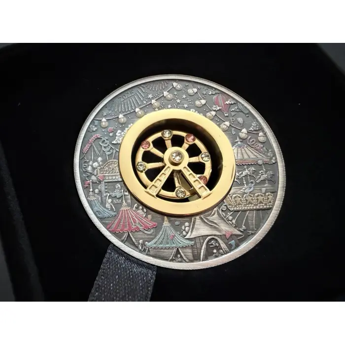 2025 2oz Silver Ferris Wheel Coloured Coin