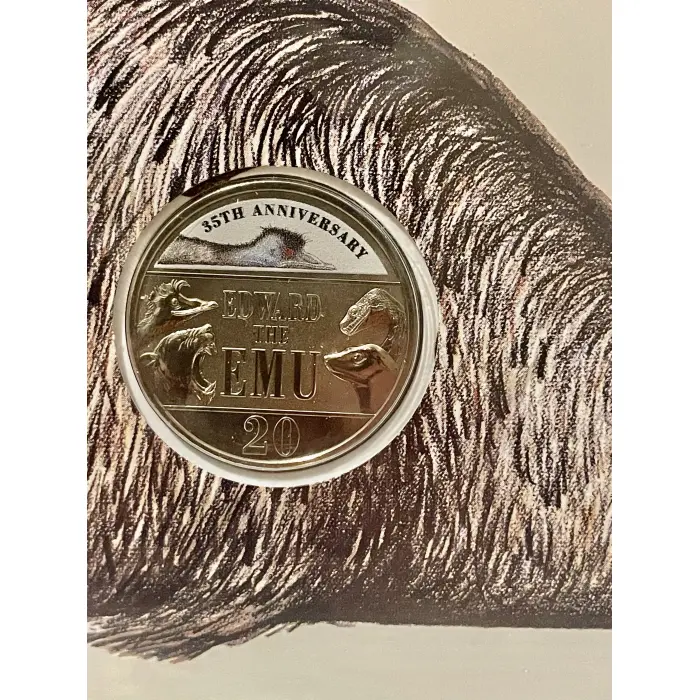 2023 20c edward the emu pnc coloured coin 