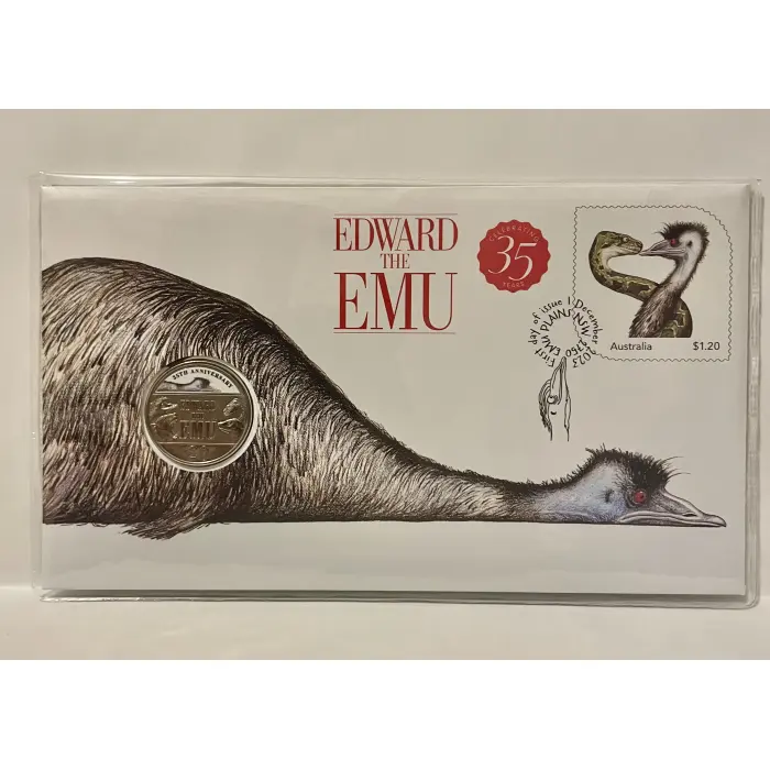 2023 20c edward the emu pnc coloured coin 