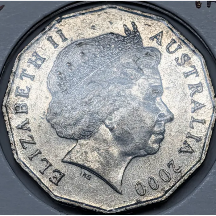 2000 50c Millennium Incused Variety EF+ to ÀUNC- Condition