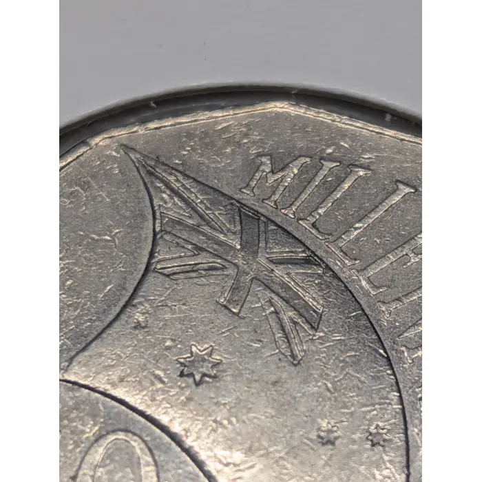 2000 50c Millennium Incused Variety EF+ to ÀUNC- Condition