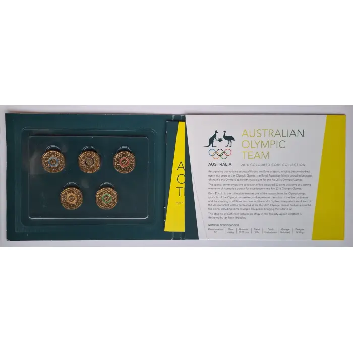 2016 $2 Australian Olympic Team Coin Collection
