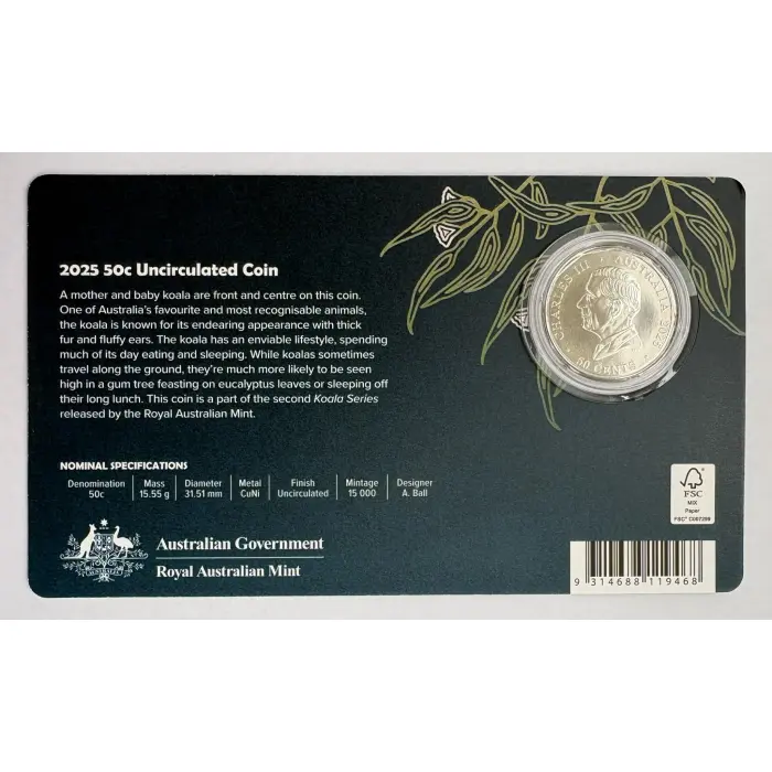 RAM 50c 2025 Koala Series UNC