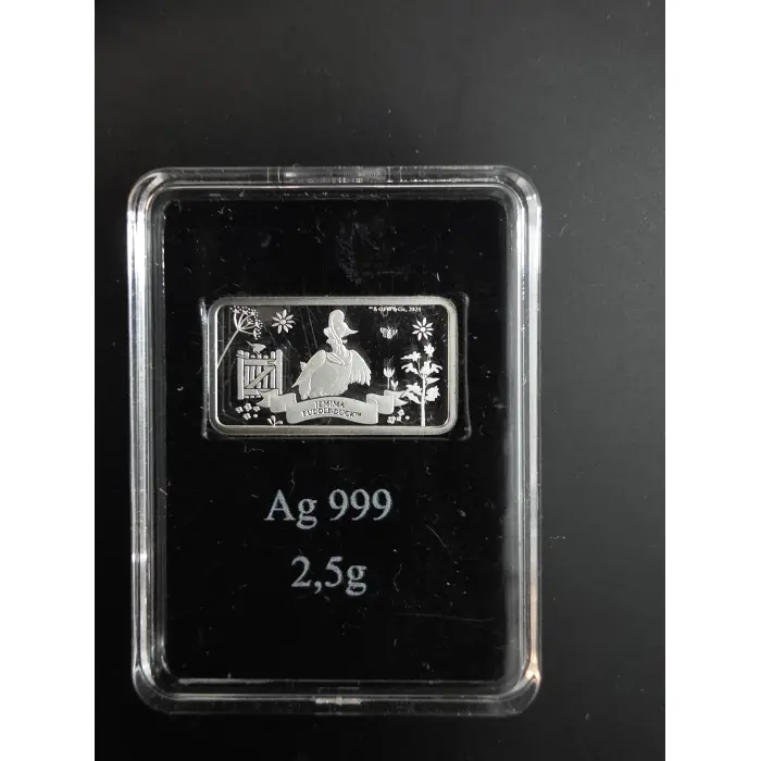 The World Of Peter Rabbit- Beatrix Potter 2.5g .999 Silver $1  Set of 5